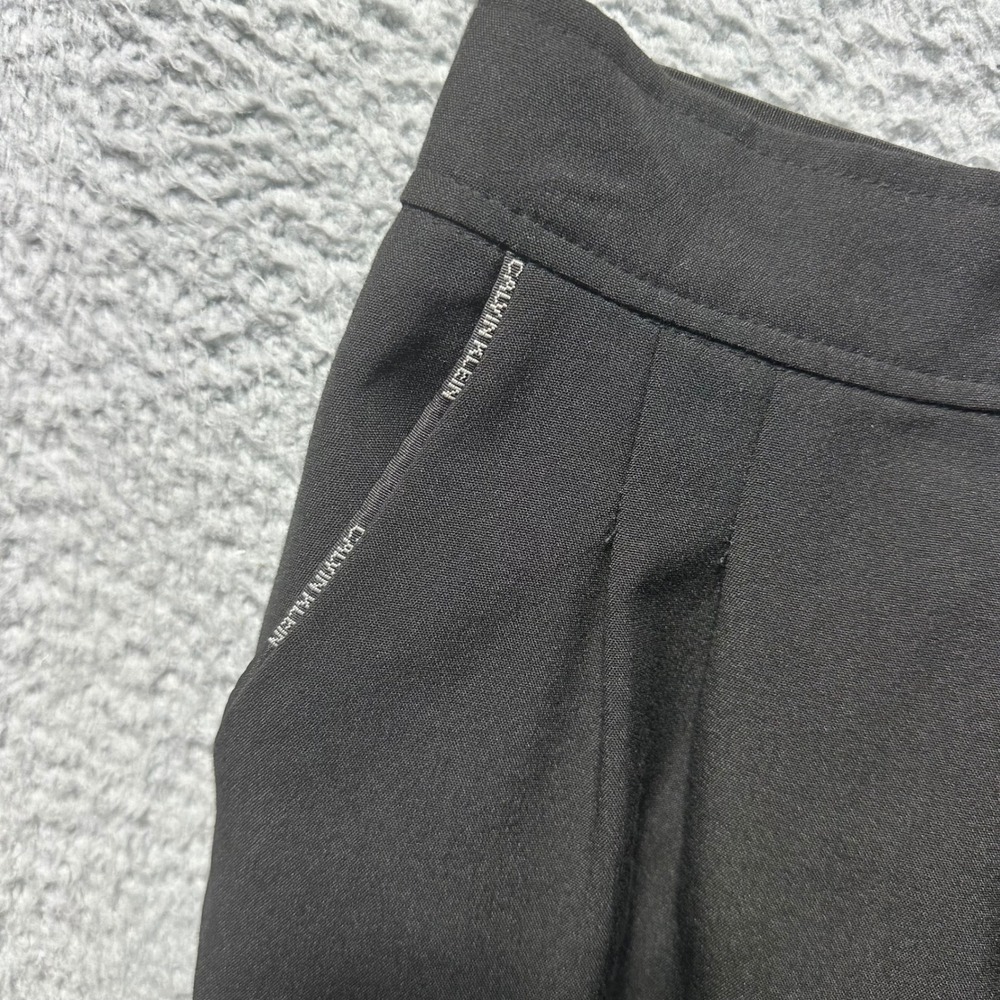 Calvin‎ Klein Black Ankle Dress Pants Womens 2 Stretch Tapered - Picture 5 of 14